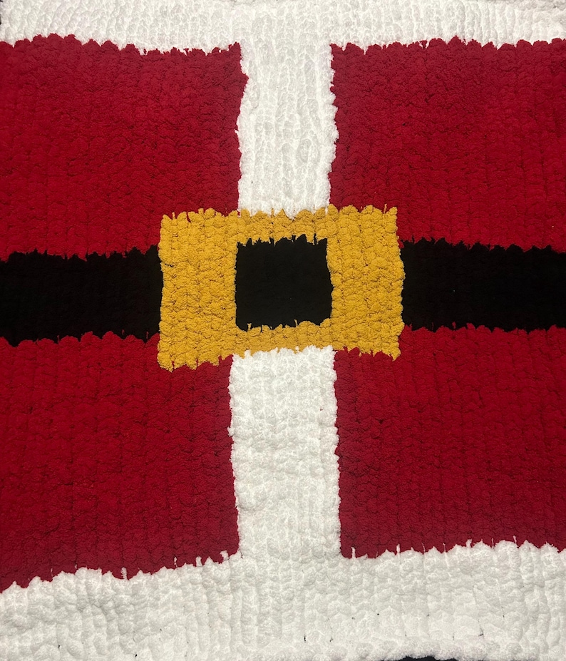 Chunky Knit Santa Throw Blanket Pattern - Etsy