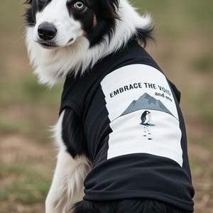Embrace The Void Penguin Dog Tank Top – Minimalist Pet Apparel