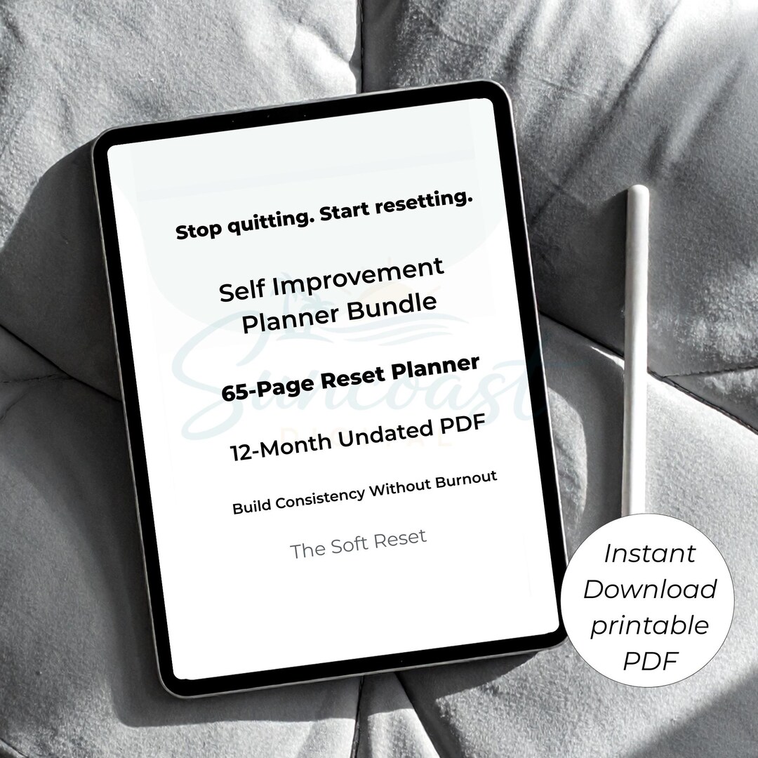 Self Improvement Planner – 65 Page Habit Tracker, Undated (PDF Download ...