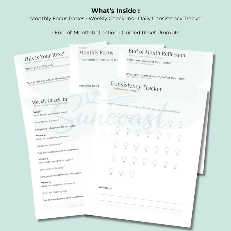 Self Improvement Planner – 65 Page Habit Tracker, Undated (PDF Download ...