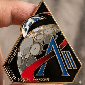 Artemis II-patch akrylnål, NASA Retro-nål, rymdlogotyp, present till rymdälskare