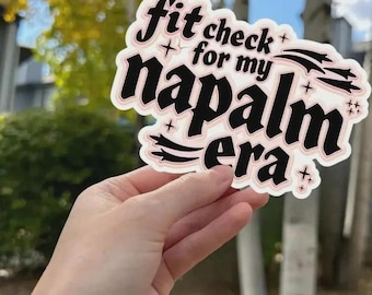 Fit Check For My Napalm Era Sticker/Car Magnet- KPOP MIRA Lyric Vinyl Decal, Huntr/x Kpop Demon Hunters Fan Art Sticker, Kawaii Korean Pop