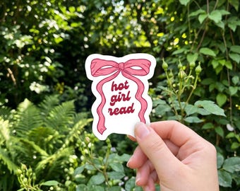 Hot Girls Read - bookish sticker | water resistant | gifts | bookish | reader | bookstagram