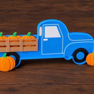 Farm Truck Sensory Tray & Pumpkin Set | 3D Printed Fall Pretend Play | Harvest Sensory Bin Accessories | Montessori Invitation to Play