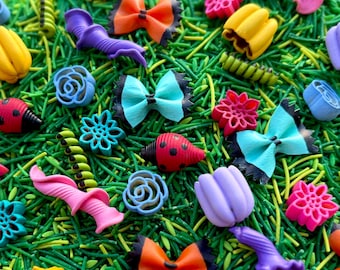 Spring Bugs Life in Bloom Sensory Bin Filler – Bright Colored Pasta Mix