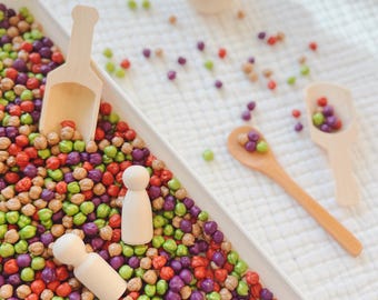 Sensory Bin Filler | Colored Chickpeas | Autumn Sensory Bin | Fall Sensory Bin