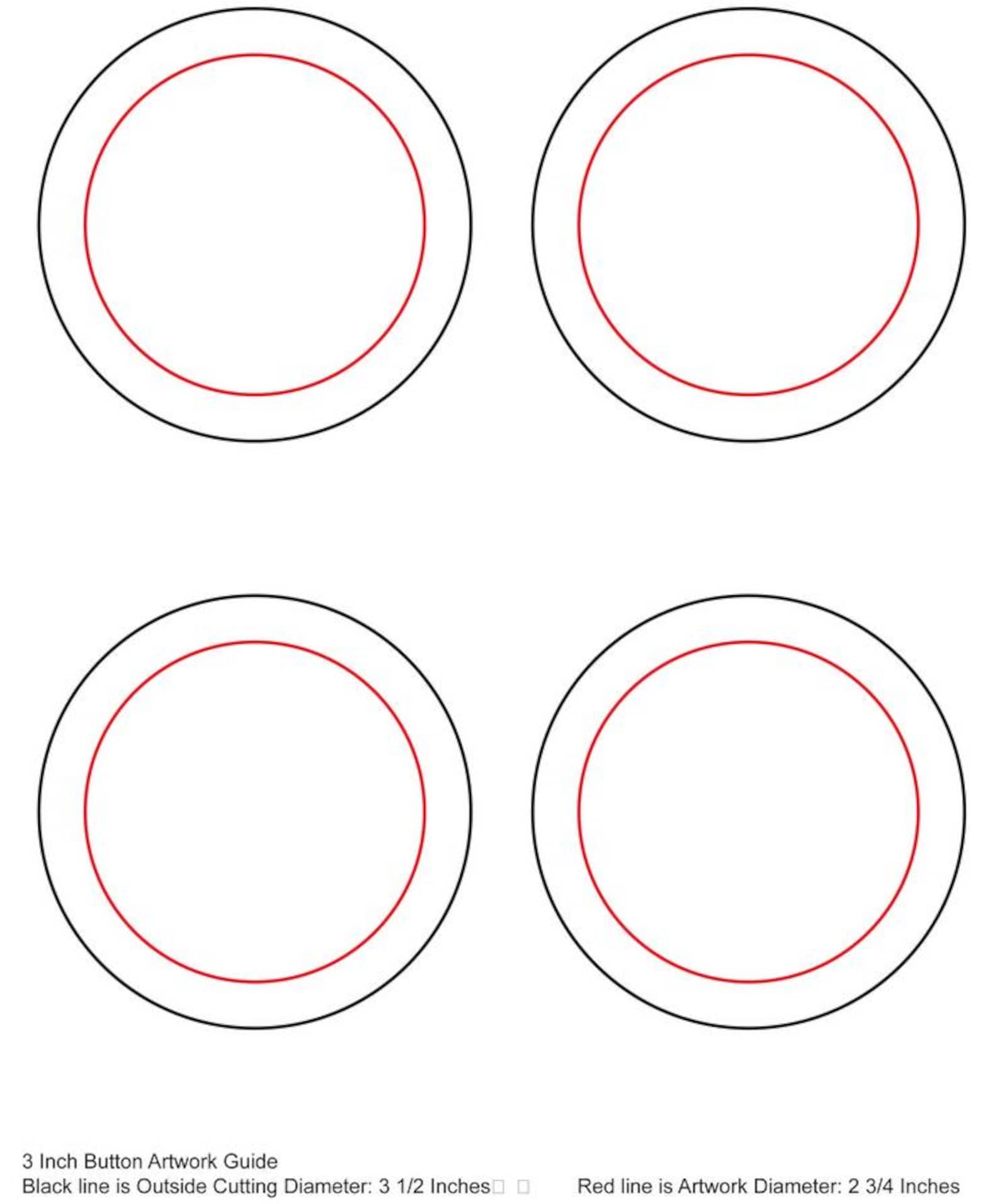 Canva Button Pin Template Set | Printable Badge Design (digital ...