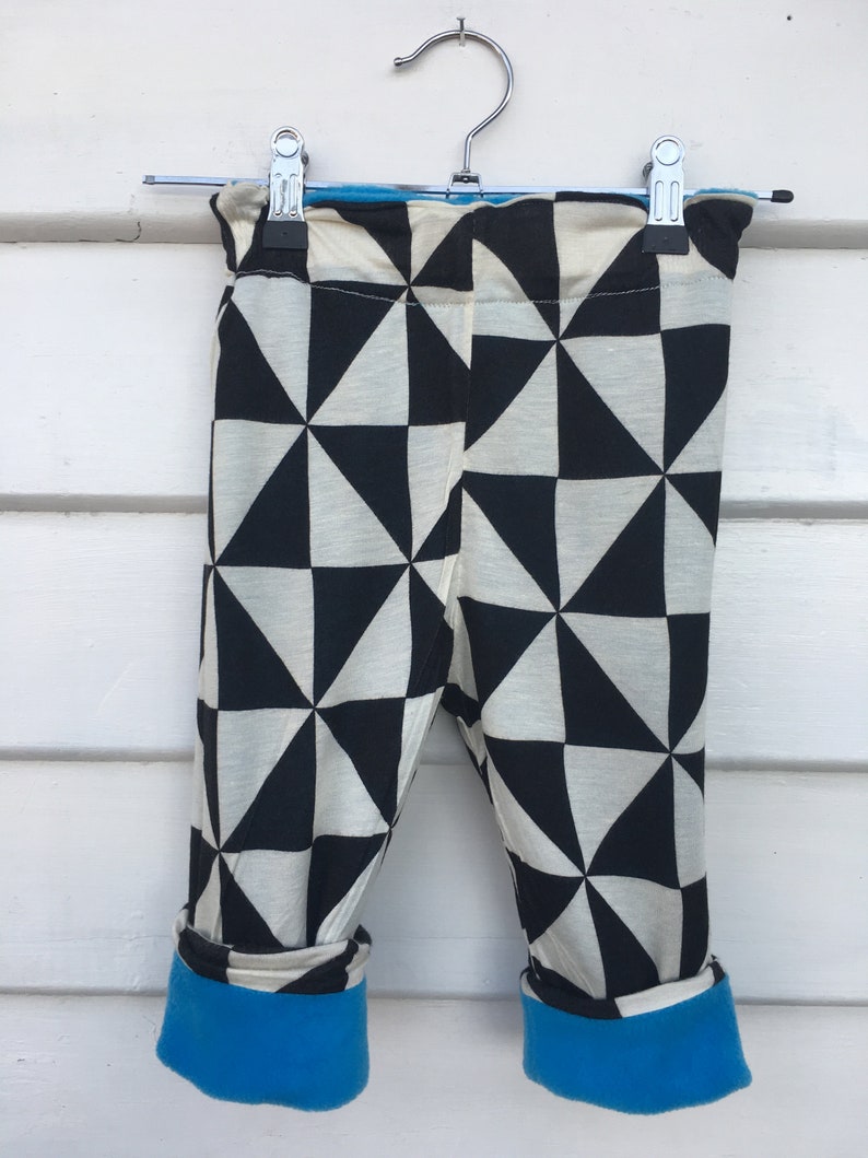 Aqua blue reversible fleece pants 12-18 months