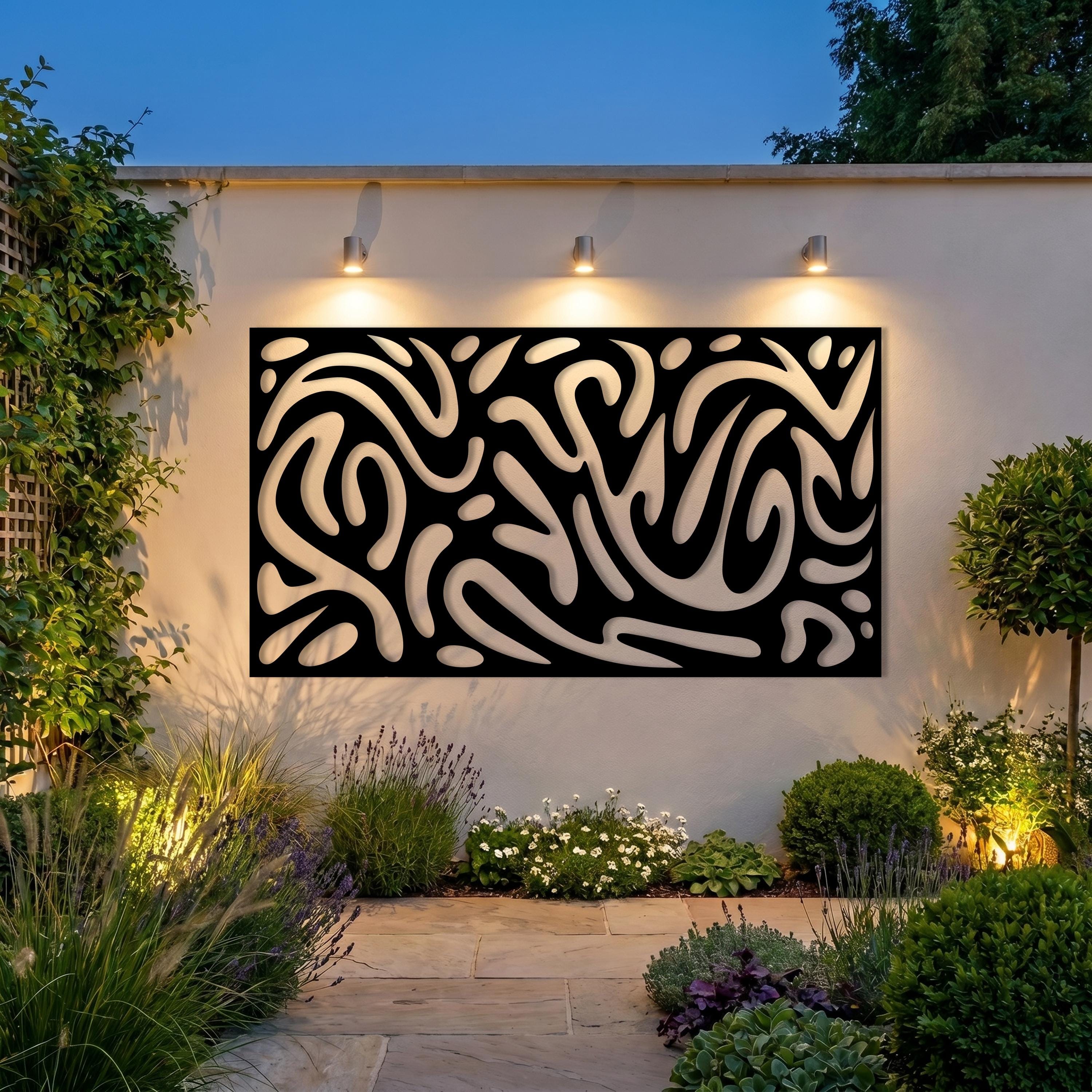 Large Abstract Outdoor Metal Wall Art, Contemporary Oversized Wall