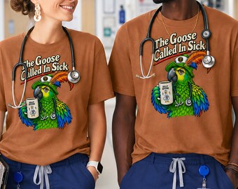 T-shirt humoristique pour infirmière, T-shirt avec une oie rigolote, Cadeau humoristique pour infirmière diplômée