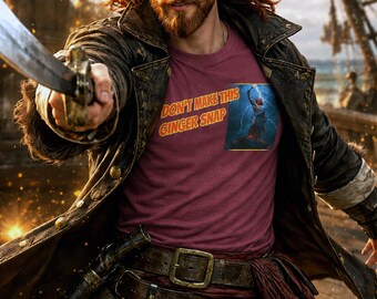 T-shirt graphique Celtic Storm God, T-shirt Redhead Power, Vêtements Ginger Pride