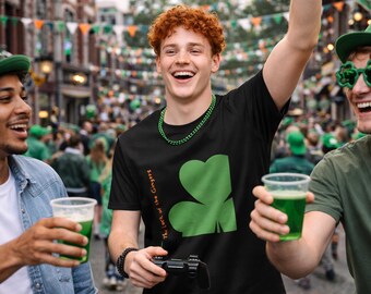 T-shirt « La chance des roux » pour la Saint-Patrick, T-shirt trèfle « Fierté rousse »