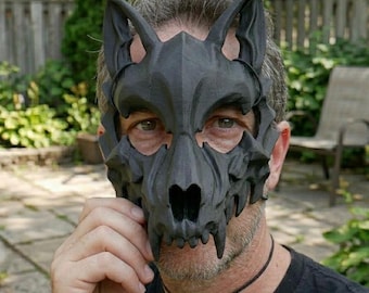 Dark Wolf Demon Mask – Gothic Skull Fox Horror-cosplaykostuum