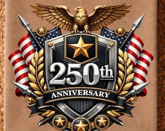 USA 250th Anniversary PNG 1776-2026 | America 250 Semiquincentennial Eagle Flag Emblem | 4th of July Sublimation Design
