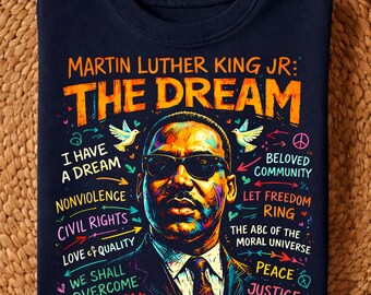 The Dream PNG, MLK Day PNG, I Have a Dream Quote, Civil Rights & Equality Design, Colorful Portrait Sublimation , Instant Download