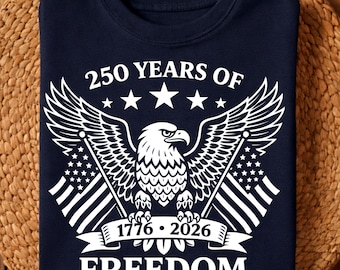 America 250 SVG PNG | USA 250th Anniversary 1776-2026 | 250 Years of Freedom | Patriotic Eagle Flag Cut File for Cricut