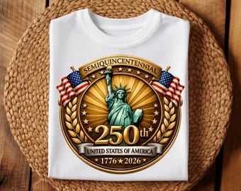 Statue of Liberty USA 250 PNG | 1776-2026 Semiquincentennial Design | Patriotic Sublimation PNG | America 250th Anniversary