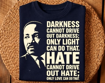 MLK PNG, Martin Luther King Jr Day Sublimation Design, Black History Month Portrait Quote PNG, Dtf Dtg Ready 300 Dpi Instant Download