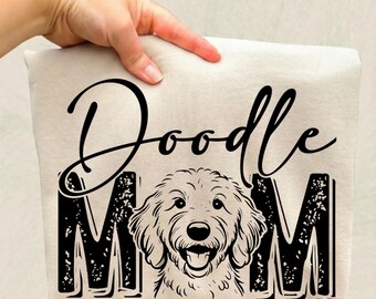 Doodle Mom PNG – Design „Hundemama im Used-Look“ | Transparente Sublimations-PNG-Datei (300 DPI, Sofort-Download)