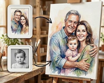 Custom Memorial Portrait — Add Deceased to Photo | Personalized Tribute Photo Composite (Digital Download)