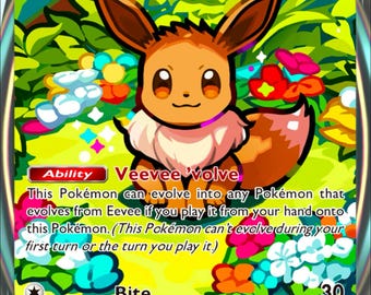 Eevee Full Art | Custom Made Card | Fan Art Card