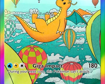 Dragonite Full Art | Custom Made Card | Fan Art Card