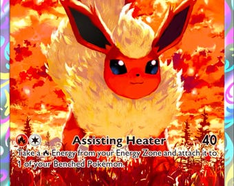 Flareon Full Art | Custom Made Card | Fan Art Card