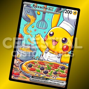 Pizzachu | Custom Made Card | Fan Art Card