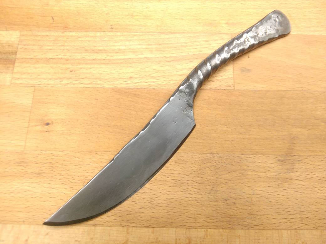 Hand Rebar Utility and Table Knife with Leather Sheath