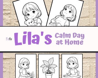 Kids Coloring Pages – Lila’s Day at Home | Printable Story Coloring Book for Children