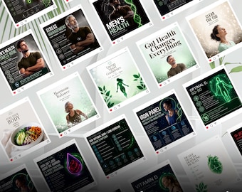 Functional Medicine Instagram Posts, Health Wellness Coaching, Naturopath, Canva Templates (Digital Download),  Posts, Reels, Carousels