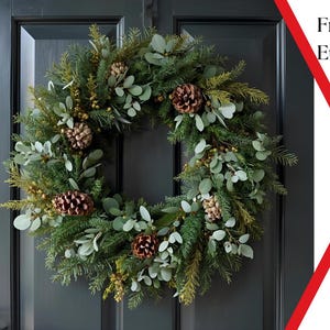 Fresh Evergreen & Eucalyptus Christmas Wreath