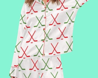 Ice Hockey Pajama Set For Women