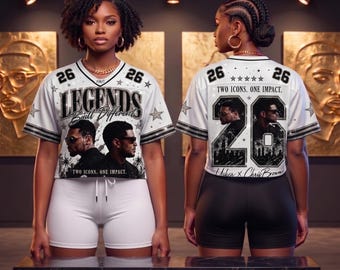 Usher Chr1s Br0wn Crop Top Jersey, Legends Built Different Shirt, Two Icons One Impact, R&B Legends 2026 Concert Top