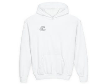 Thread Wave logo hoodie | Youth Hoodie, small chest wave emblem, back graphic