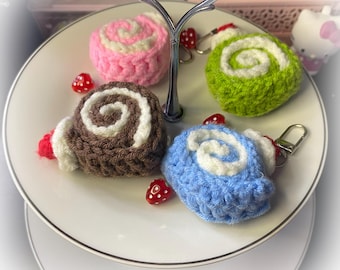 Cake roll keychain