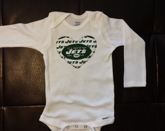New York Jets Heart Onesie New York Jets Heart Onesie