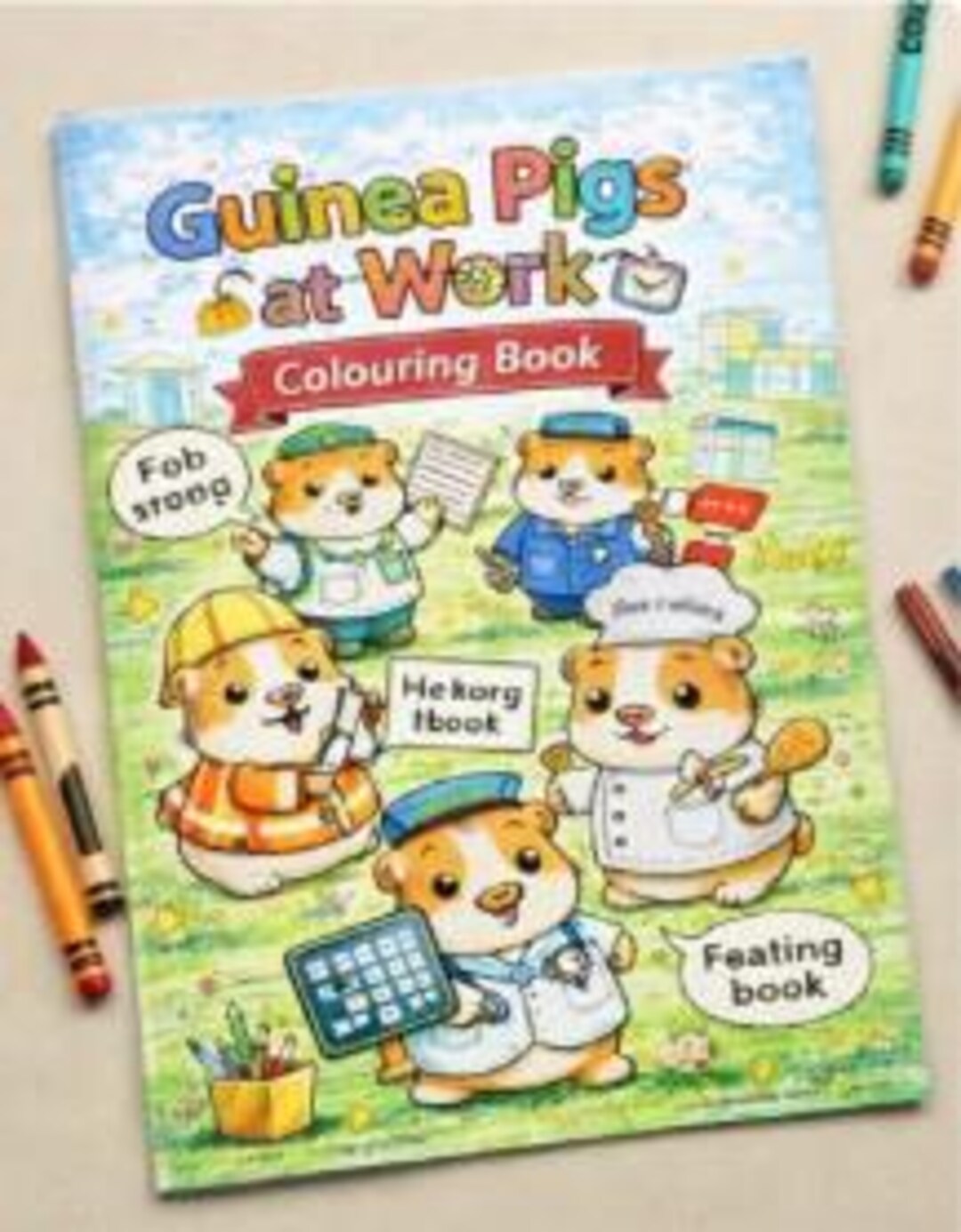 Guinea Pigs at Work Colouring Book - Etsy