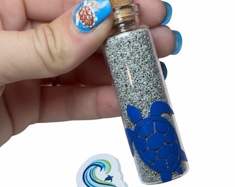 Juno Beach Sand Vial Sea Turtle Keepsake & Nautical Decor Gift