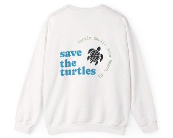 Save the Turtles Crewneck  Turtle Shells Juno Beach sweatshirt nesting season