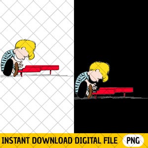 Piano Man Peanuts Schroeder PNG Digital Download