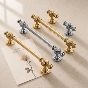Solid Brass Handles And Knobs/Polished Gold And Silver Handles/French Cabinet Pulls/Brass Cabinet Pulls/Kitchen Pulls/Drawer Pull Handle