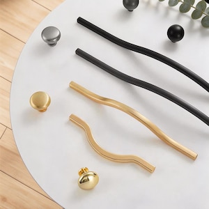 Curved Arch Drawer Handles/Bedside Table Curved Cabinet Pull Handle/Gold Kitchen Pulls/Unique Drawer Pull/KnobandPull/Kitchen HandleHardware