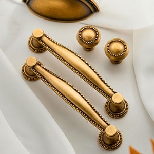 Poignées de porte en laiton bronze/coquillages vintage/poignées de cuisine/boutons de commode/boutons de porte/boutons de tiroirs/poignée quincaillerie d'armoire