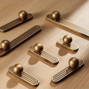 Tirador de cajón de armario de cocina vintage, tirador de cajón de armario dorado retro, tirador elegante de estilo retro, pomo de anillo, tirador de latón dorado