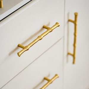 Bamboo Knot Design Handle/Gold Kitchen Cabinet Pulls/ Door Handle / Modern Gold Dresser Handle/Closet Pull /T-Knobs Hardware
