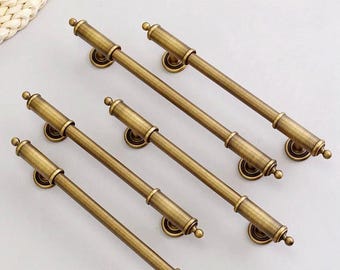Aged brass Drawer pull handle, Modern Solid Brass Cabinet Knobs Pulls/Brass Cabinet Handles Pulls,Kitchen Handles Wardrobe handle Door pull