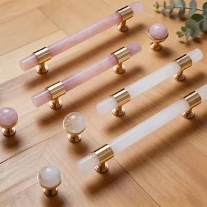 Original Design Crystal Pull Handle/Natural Marble Pull Handle/Nordic Cabinet Chest Door/Cabinet Door Knob Pull Handle/Dresser Pull Handle