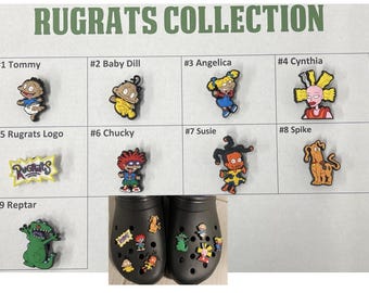 Charms de cocodrilo de Rugrats, lindos charms para zuecos