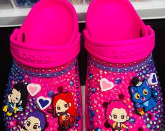 K-Pop Rhinestone Crocs | Custom Idol-Style Bling Clogs